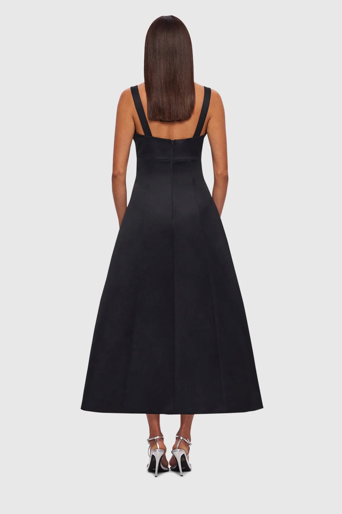 Leo Lin Odette Midi Dress - Ebony - Dress Hire AU