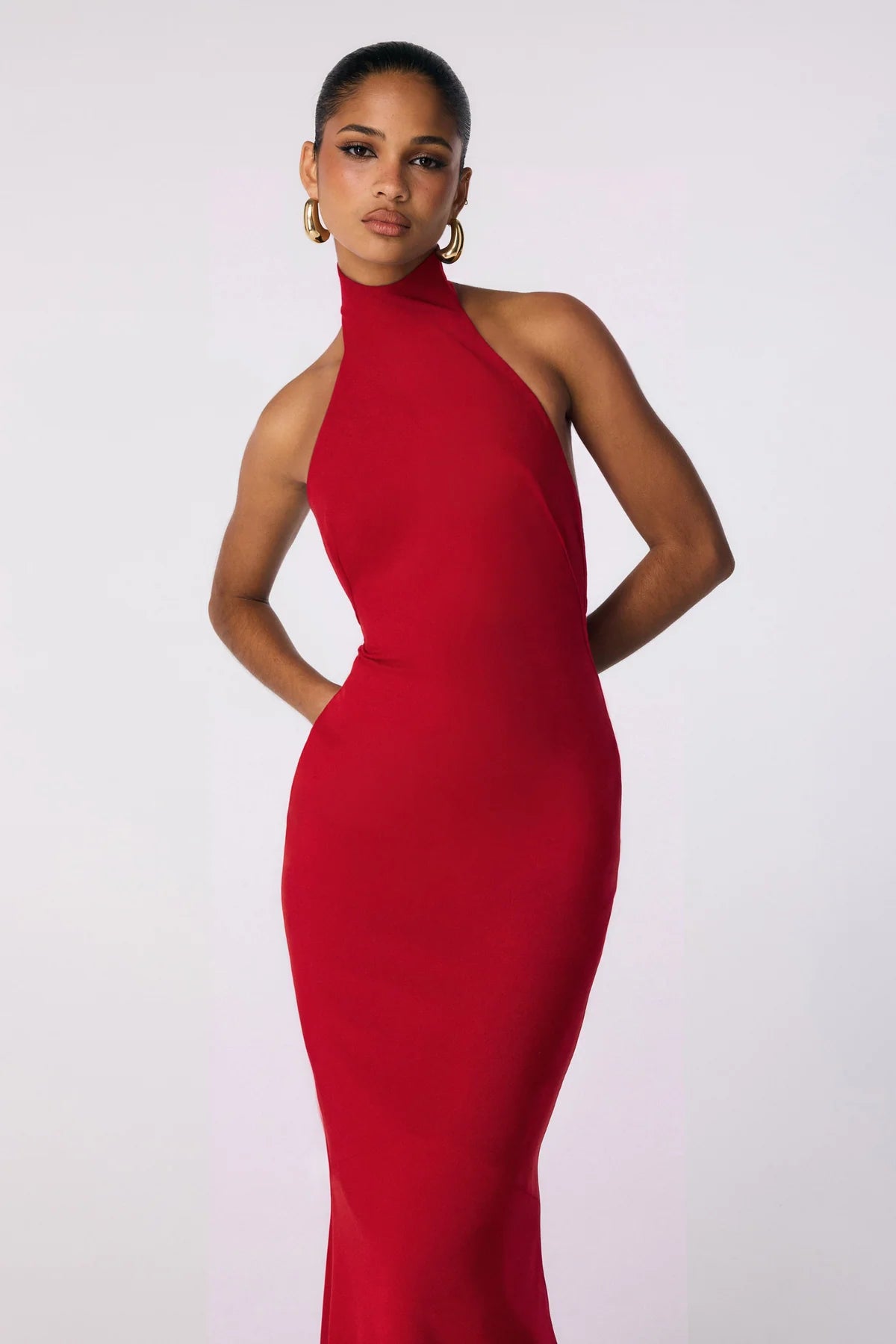 Nookie Palais Halter Gown - Flame
