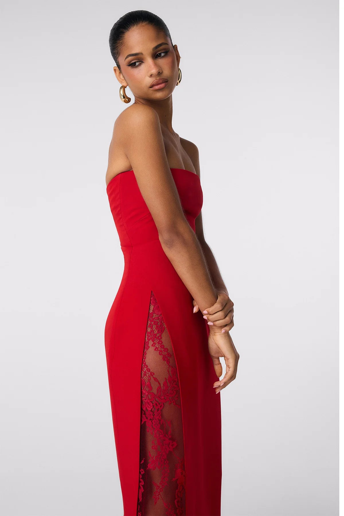 Nookie Palais Strapless Gown - Flame