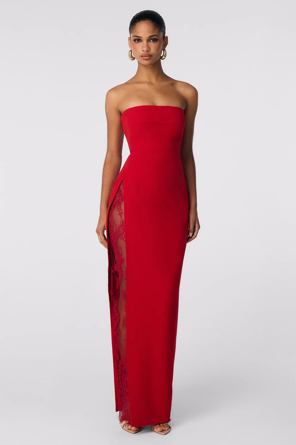 Nookie Palais Strapless Gown - Flame