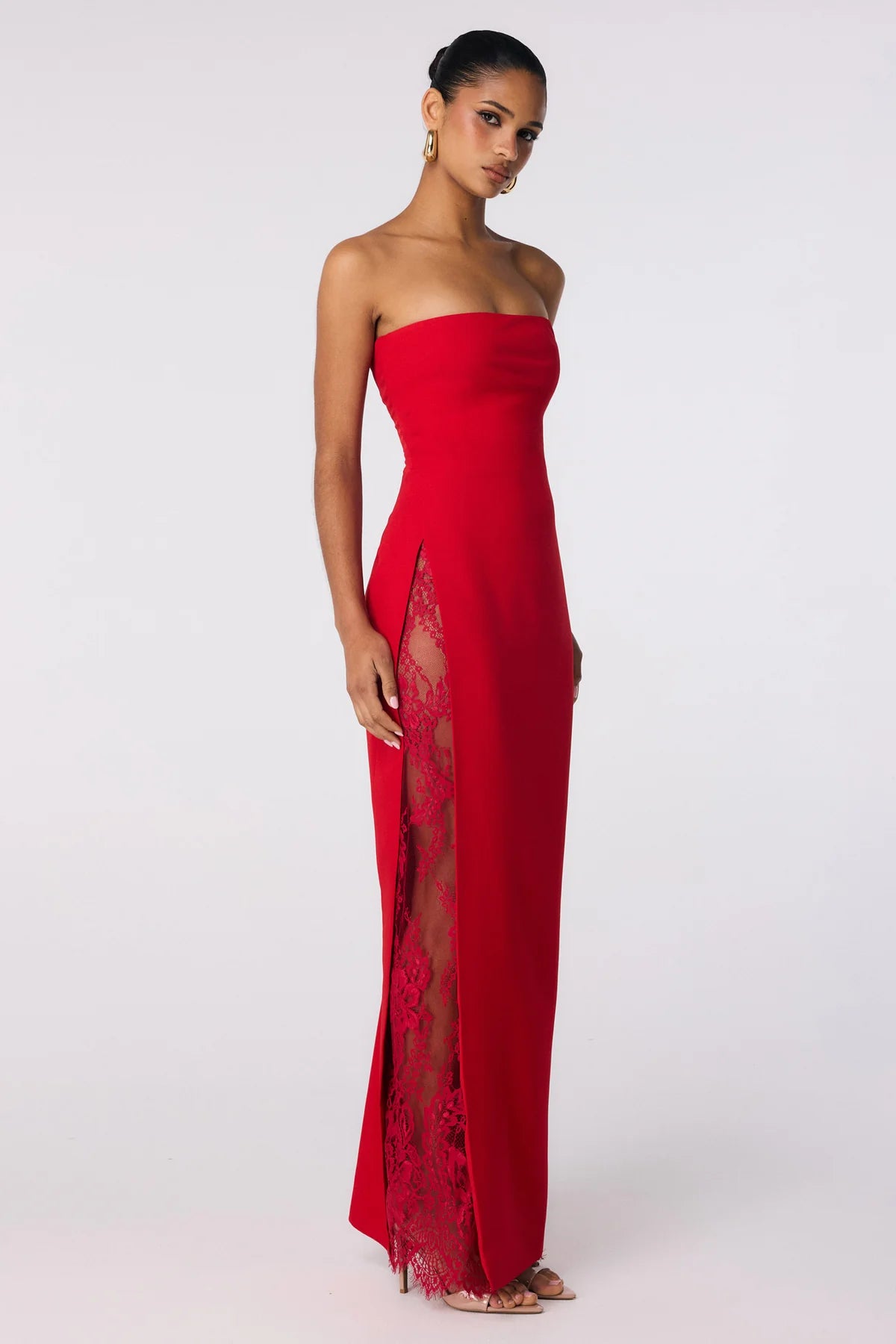 Nookie Palais Strapless Gown - Flame
