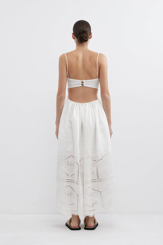Pasduchas Bonita Flared Midi - White
