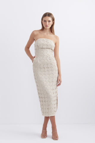 Pasduchas Alabaster Midi Dress - Chalk