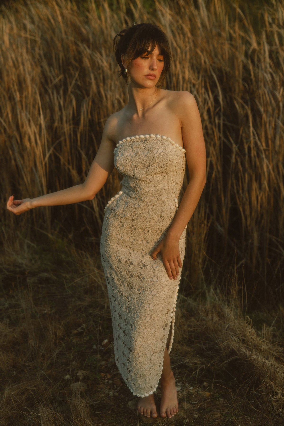 Pasduchas Alabaster Midi Dress - Chalk
