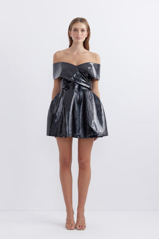 Pasduchas Flight Bell Dress - Patent Black