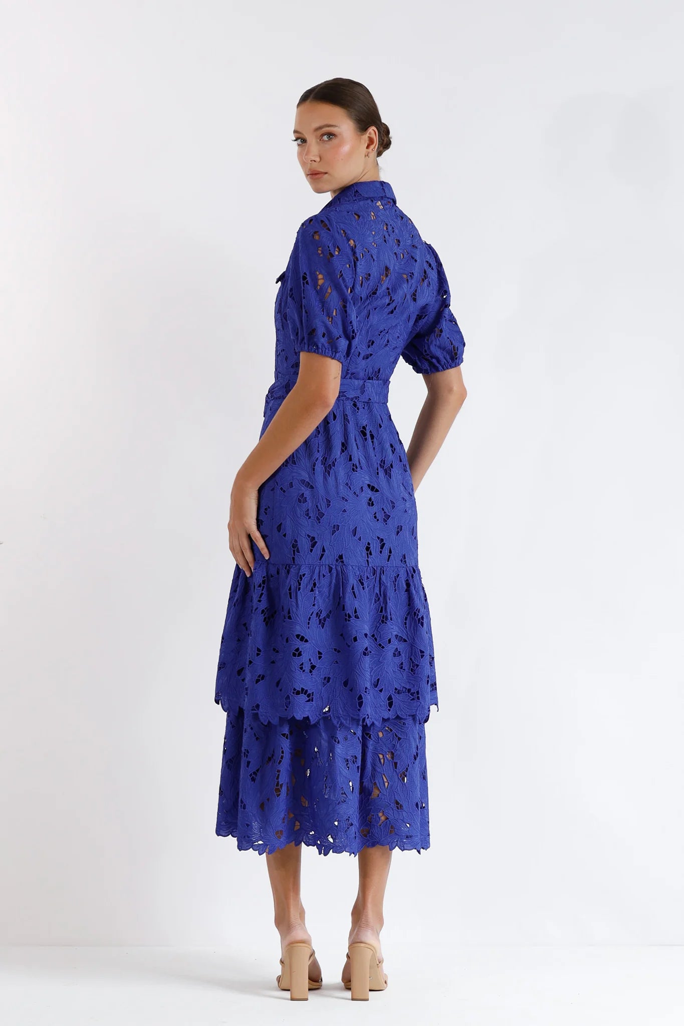 Pasduchas Skyline Shirt Midi Dress Cobalt - Main Image