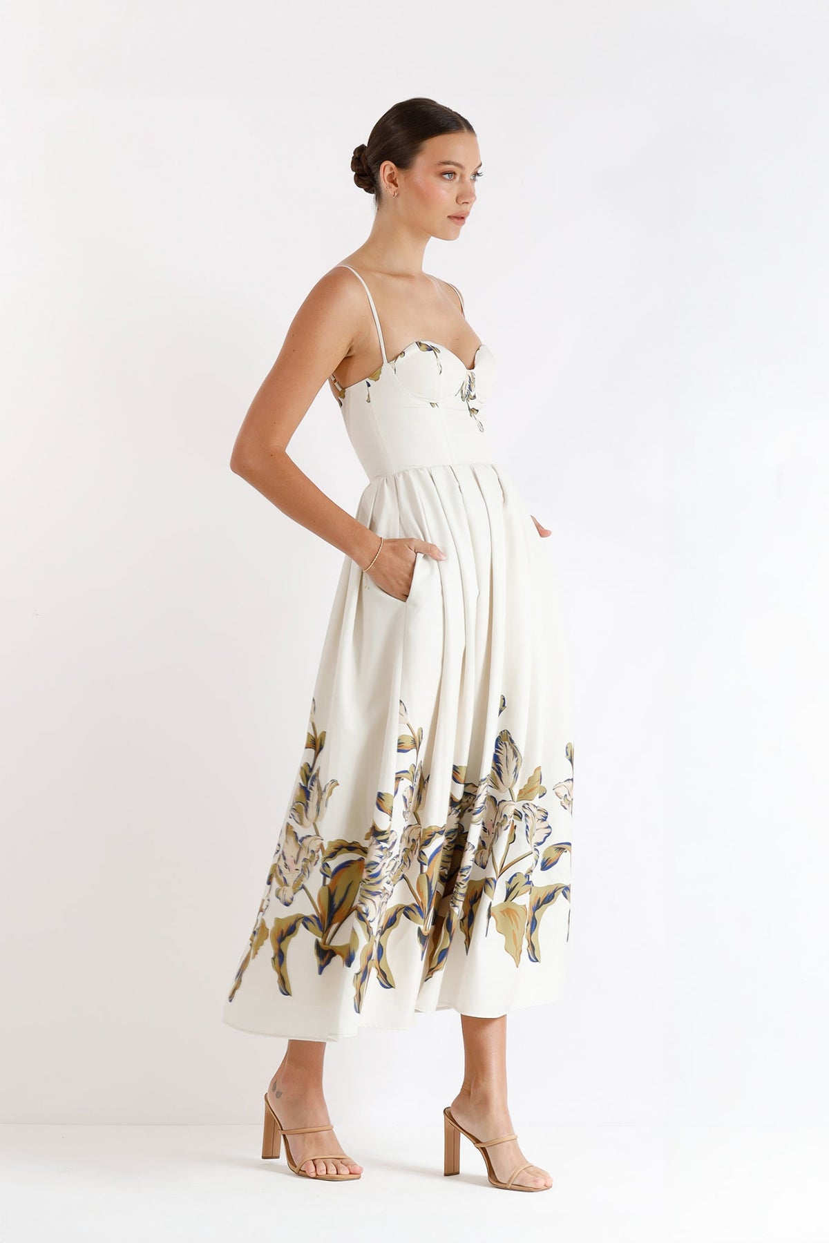 Pasduchas Flourish Flared Midi - Multi