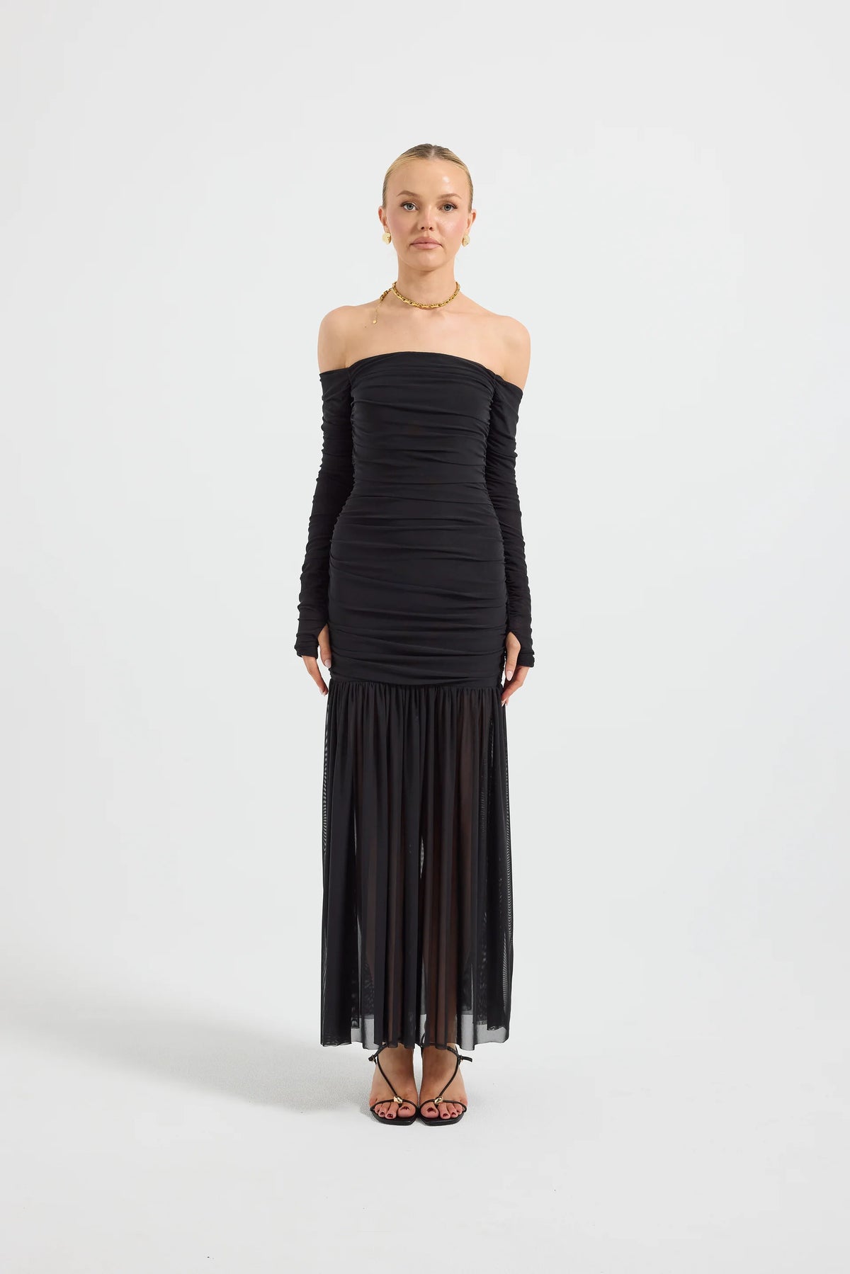Pasduchas Echo Hourglass Midi Dress - Black