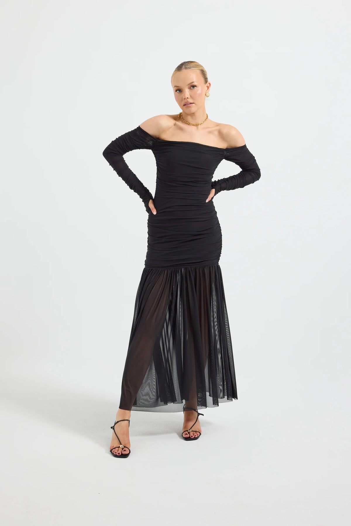 Pasduchas Echo Hourglass Midi Dress - Black