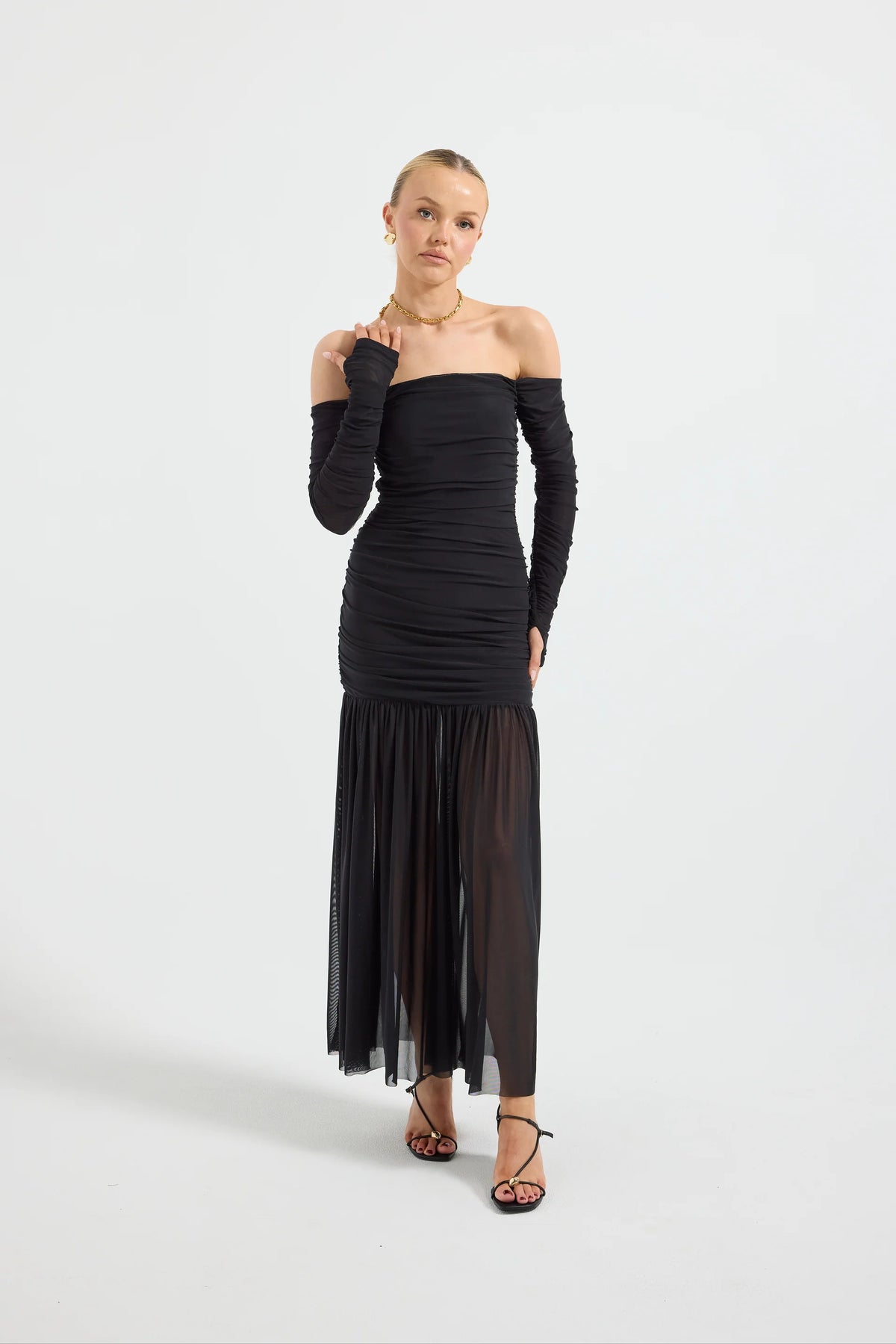 Pasduchas Echo Hourglass Midi Dress - Black