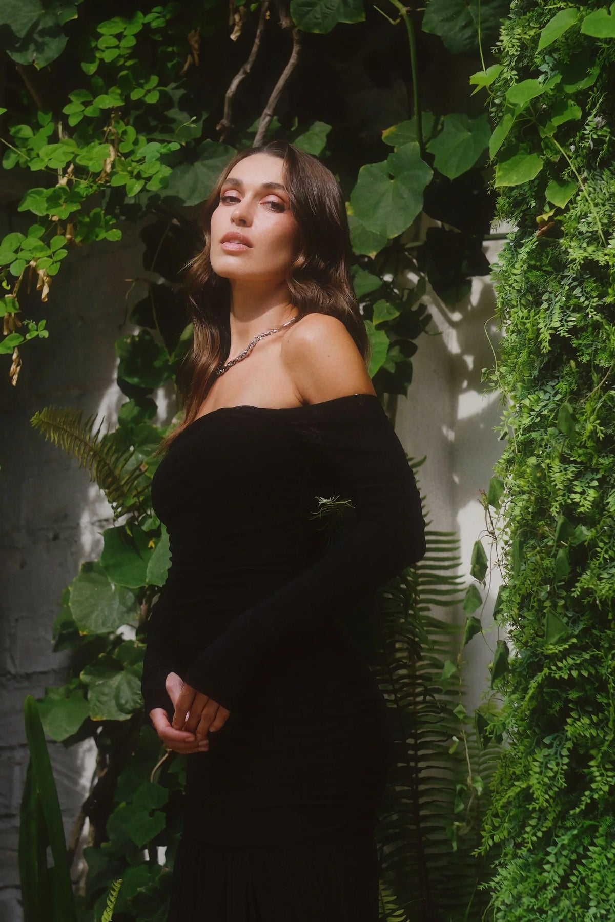 Pasduchas Echo Hourglass Midi Dress - Black
