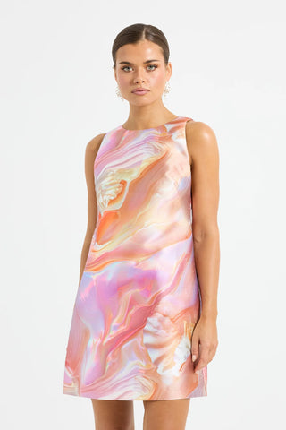 Pasduchas Siren Shift Mini Dress - Pearl