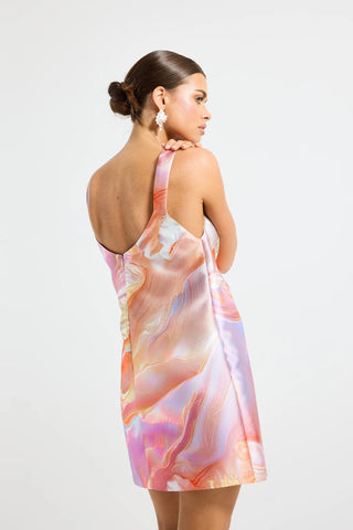 Pasduchas Siren Shift Mini Dress - Pearl