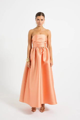 Pasduchas Pippa Strapless Midi Dress - Orange