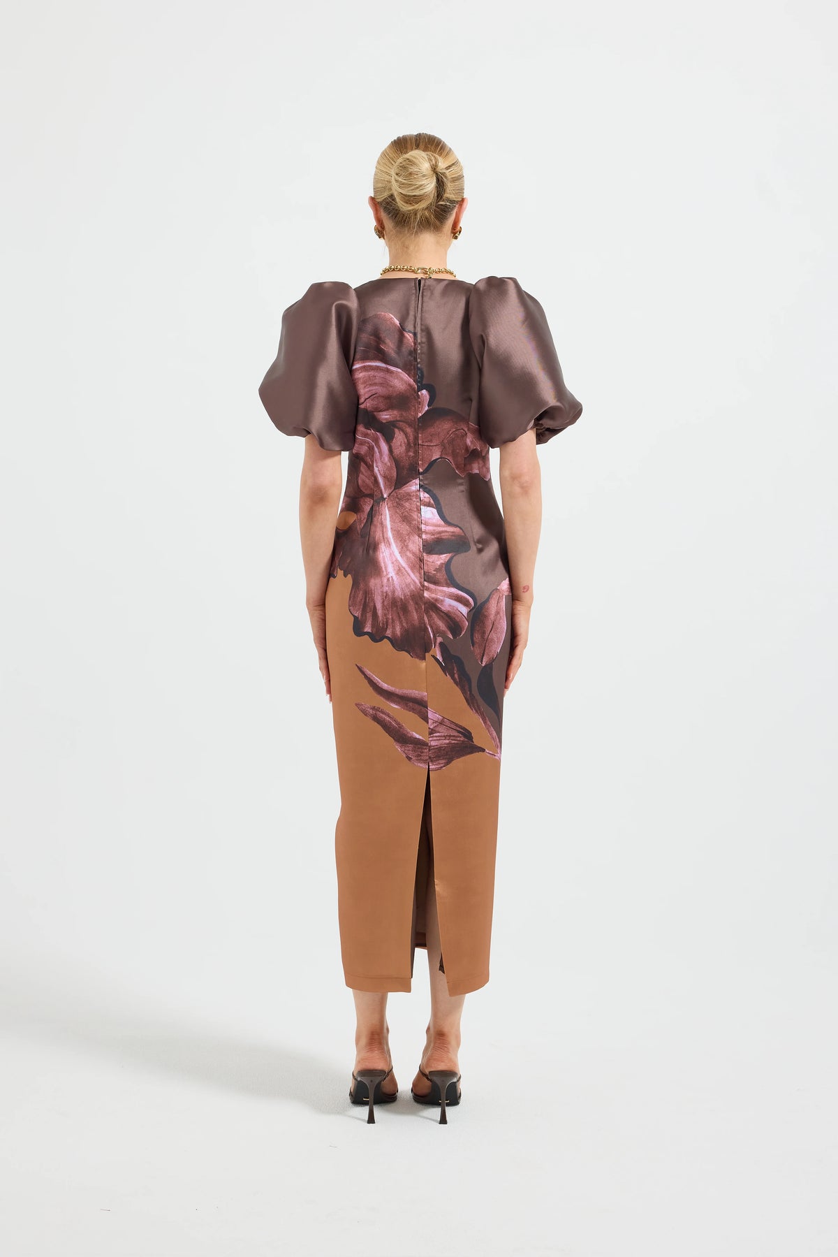 Pasduchas Wildbloom Sleeve Midi Dress - Fudge Floral