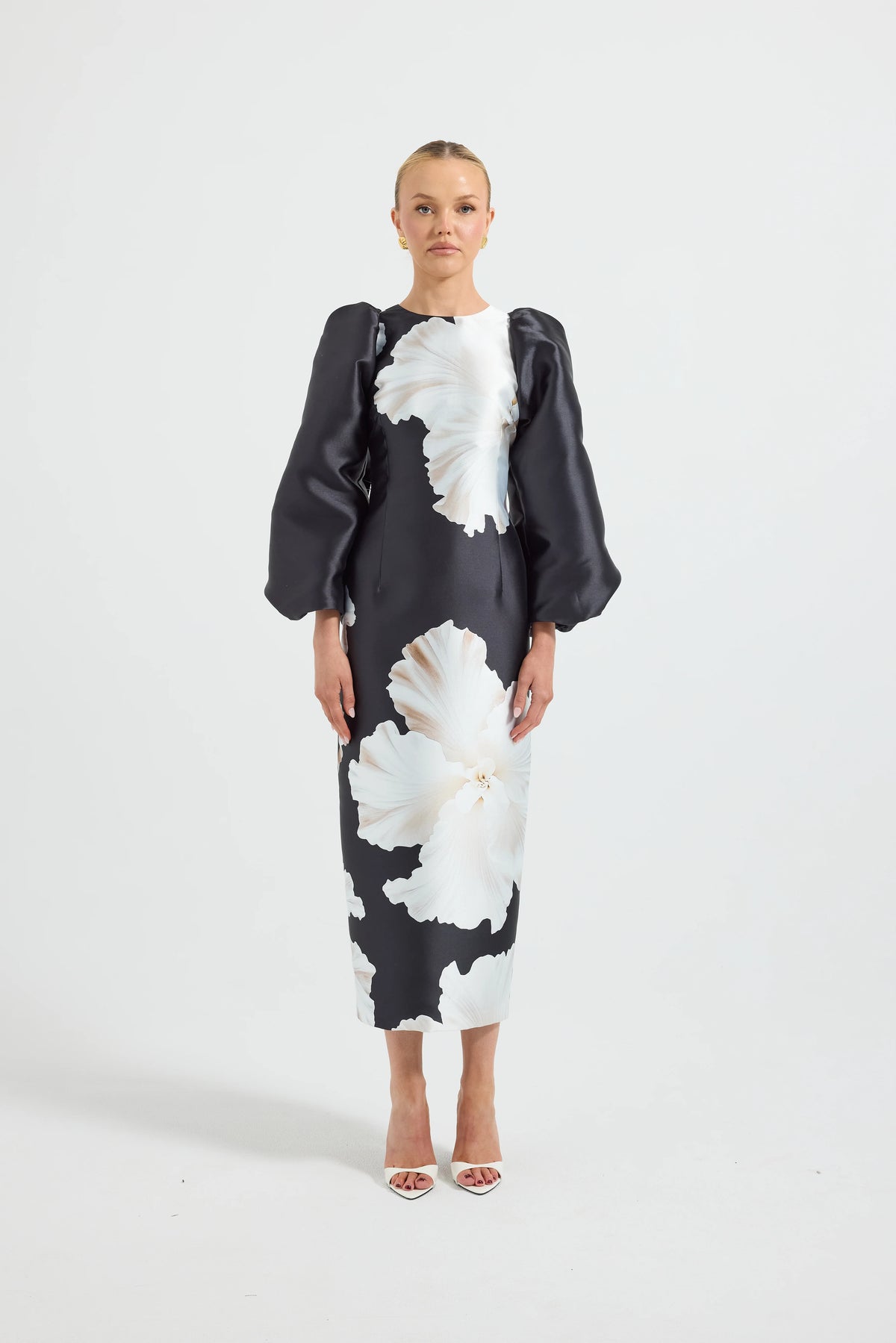Pasduchas Lini Sleeve Midi Dress - Midnight