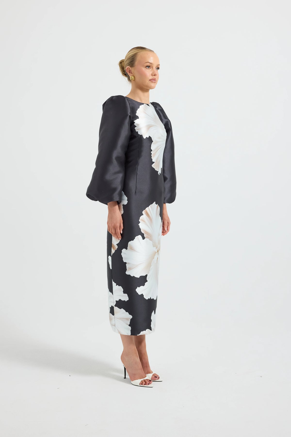 Pasduchas Lini Sleeve Midi Dress - Midnight