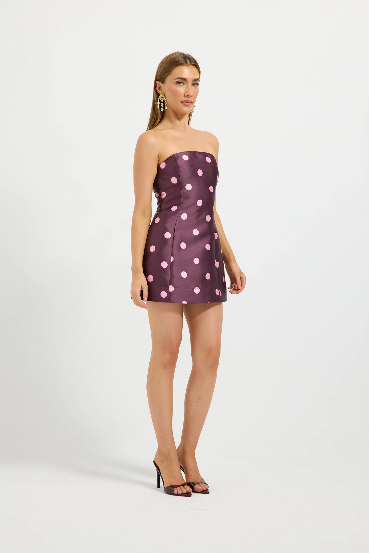 Pasduchas Dottie Strapless Mini Dress - Cherry/Pink