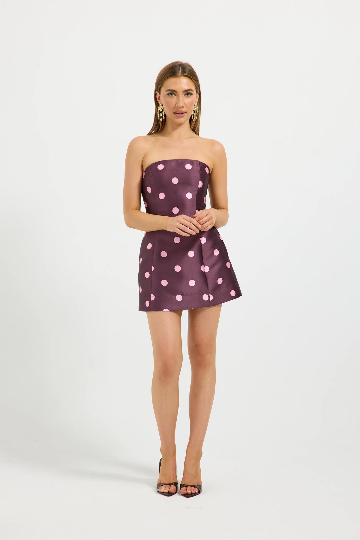 Pasduchas Dottie Strapless Mini Dress - Cherry/Pink