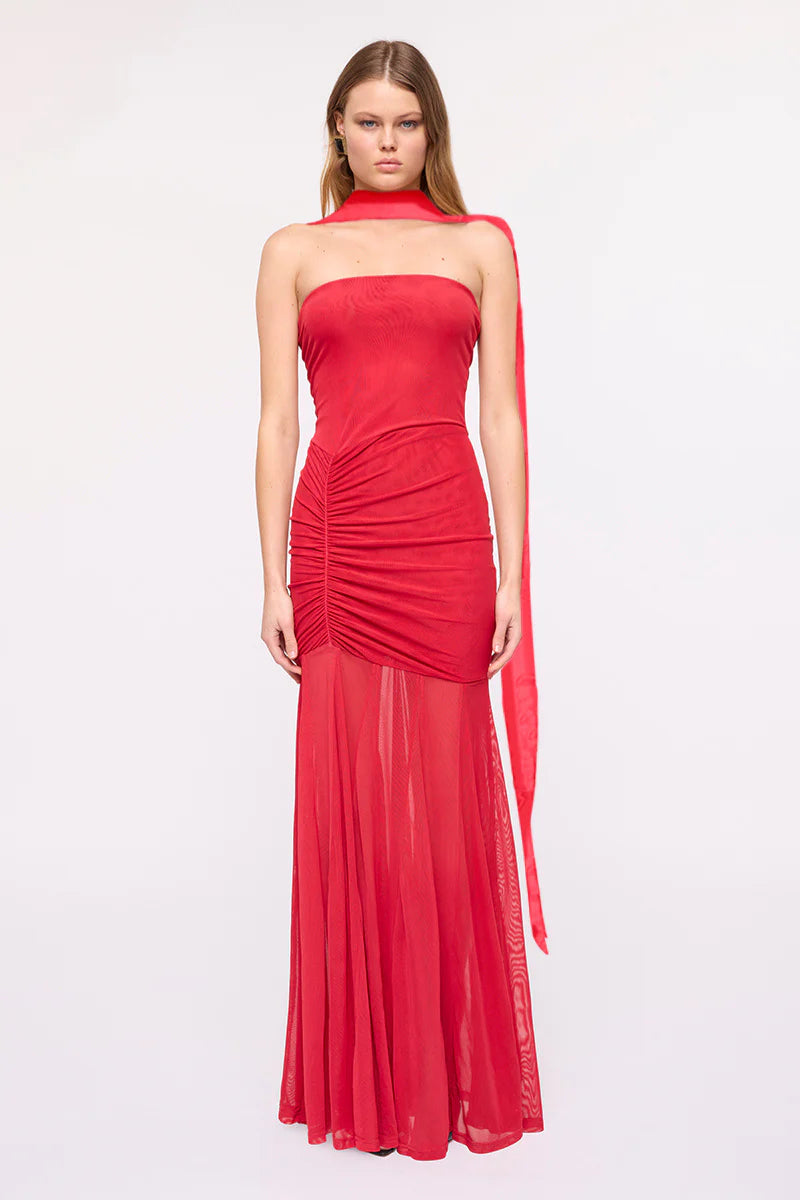 Suboo Phoenix Bustier Maxi Dress - Red