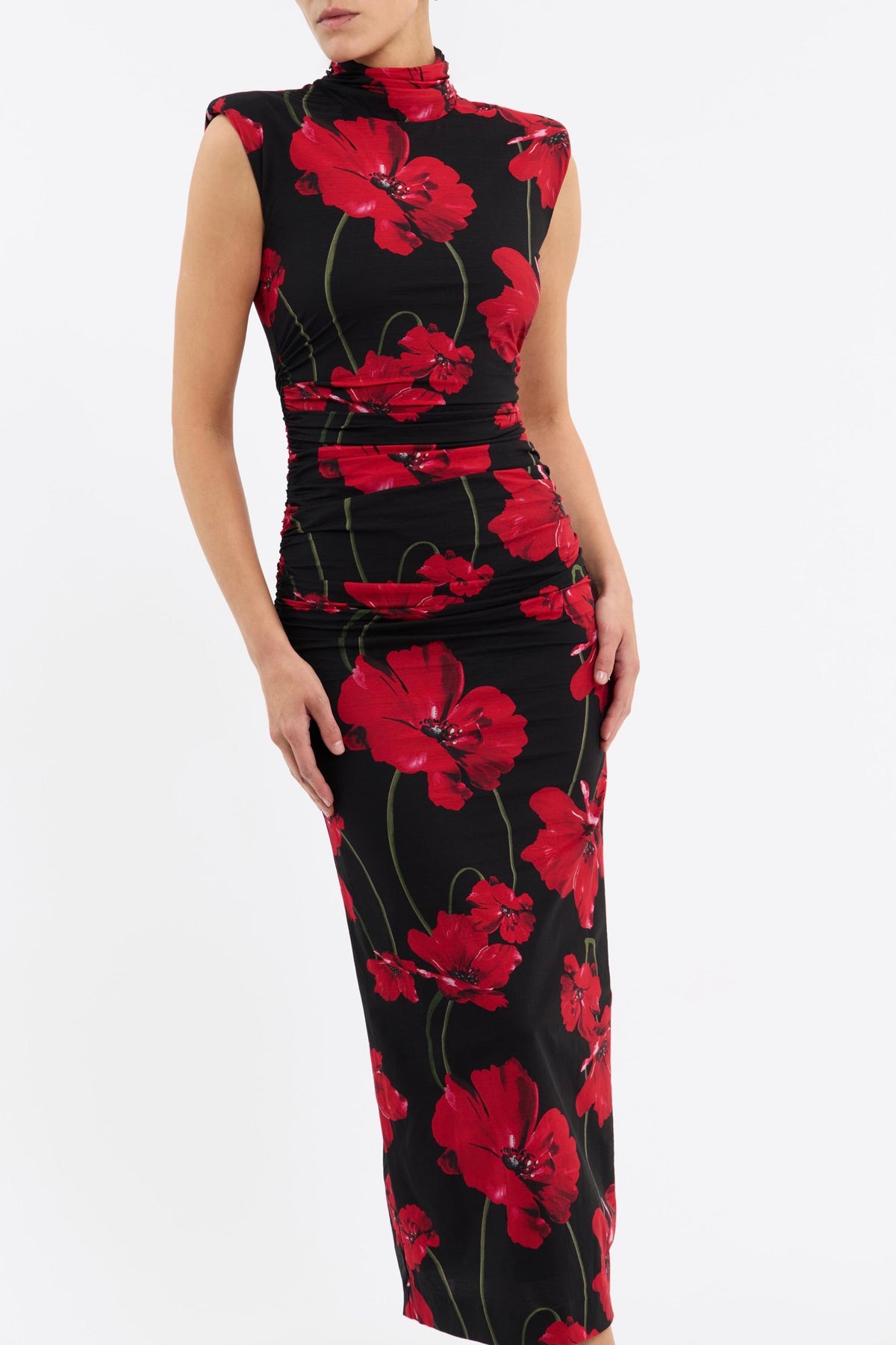 Rebecca Vallance Poppy Fields Midi Dress - Print