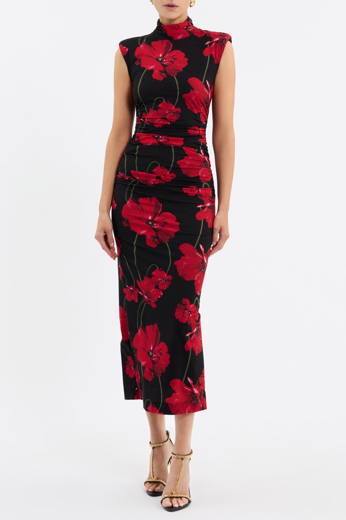Rebecca Vallance Poppy Fields Midi Dress - Print