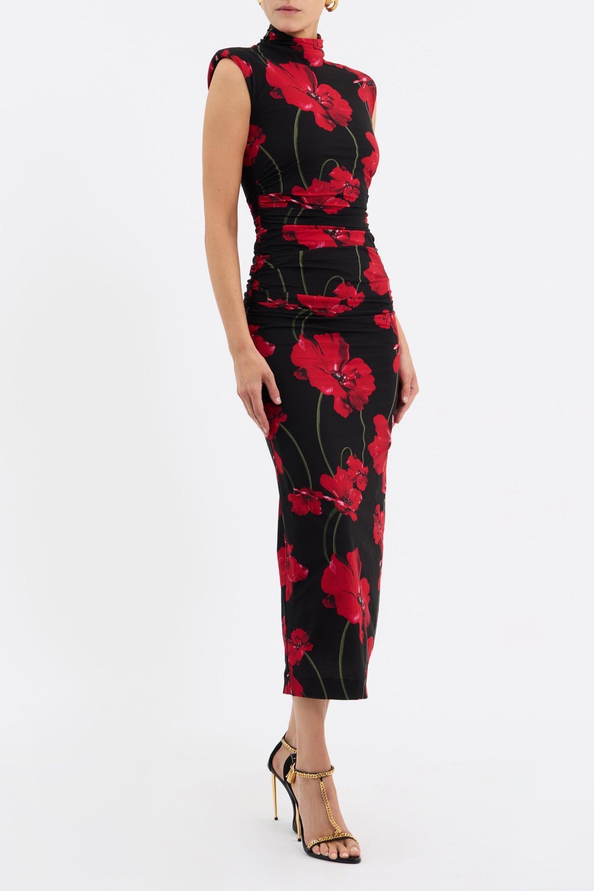 Rebecca Vallance Poppy Fields Midi Dress - Print