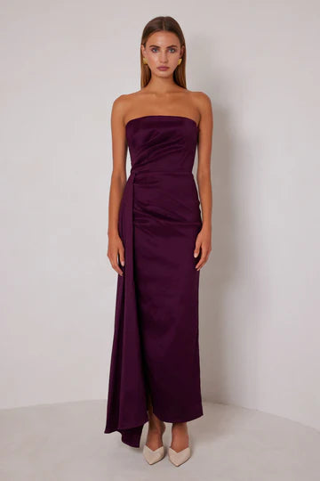 Elle Zeitoune Paulina Maxi Dress - Plum