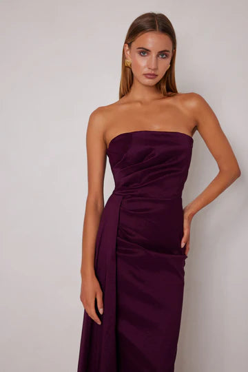 Elle Zeitoune Paulina Maxi Dress - Plum