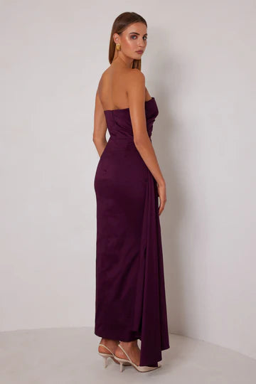 Elle Zeitoune Paulina Maxi Dress - Plum