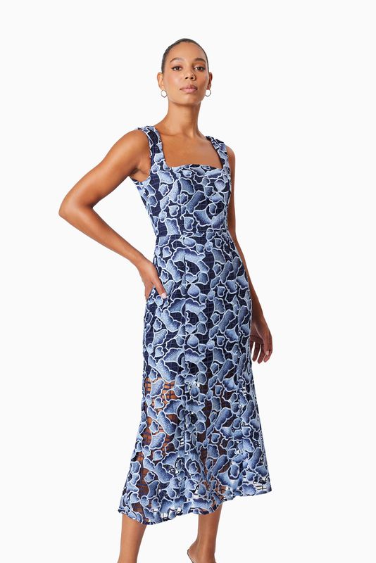 Elliatt Mila Midi Dress - Navy Multi