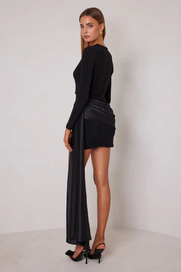 Elle Zeitoune Rumi Mini Dress - Black