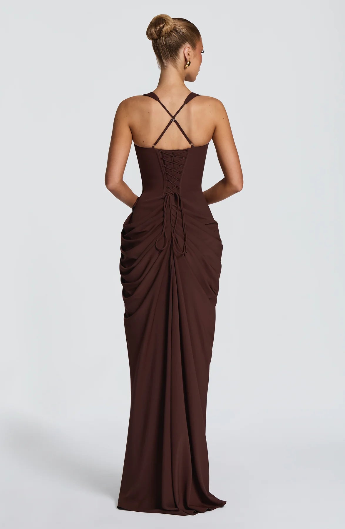 Babyboo Elara Maxi Dress - Plum Brown