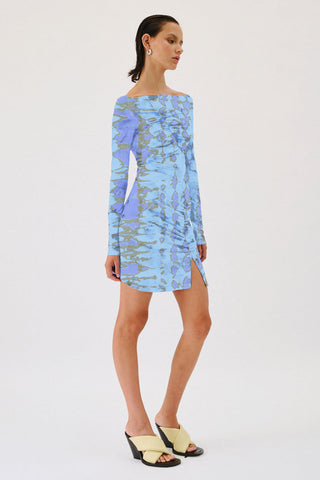 Suboo Claudia Long Sleeved Mini Dress - Ice Blue