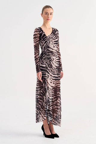 Suboo Alexis Long Sleeve Maxi Dress - Animal