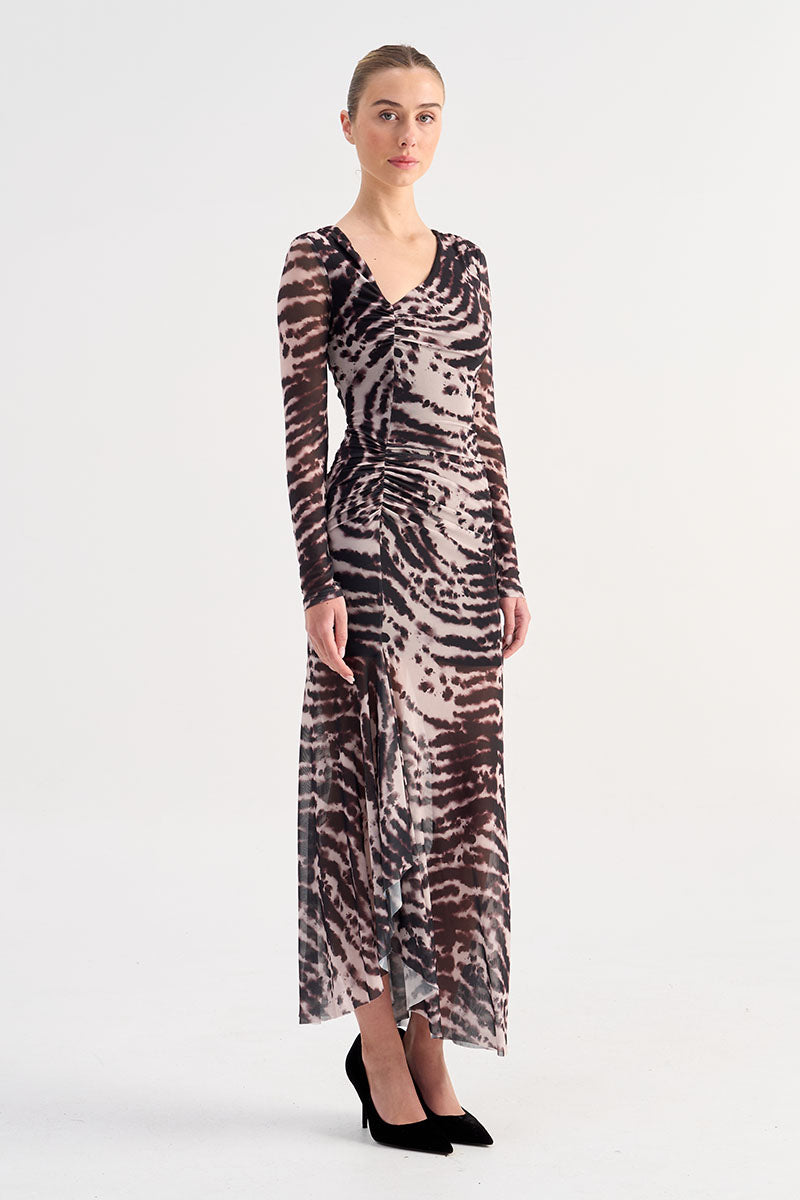 Suboo Alexis Long Sleeve Maxi Dress - Animal