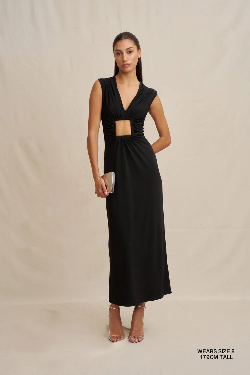 By Johnny Selene Black Cutout Maxi Dress - Black