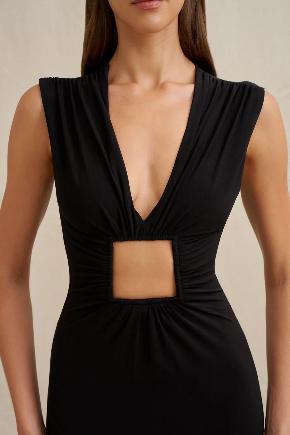 By Johnny Selene Black Cutout Maxi Dress - Black