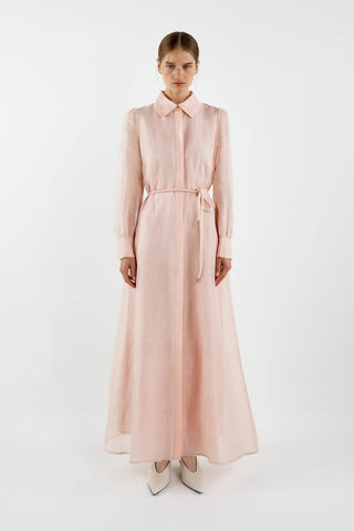 Sofia Irina Julie Maxi Shirt Dress - Pink