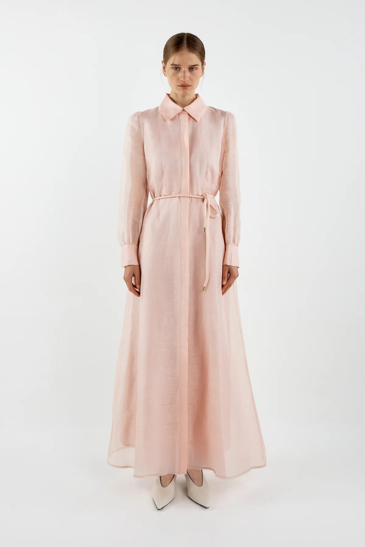 Sofia Irina Julie Maxi Shirt Dress - Pink