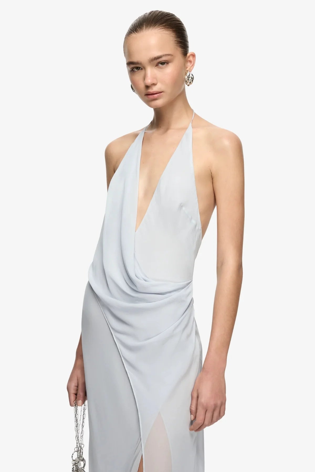 Bec & Bridge Sabrina Drape Maxi Dress - Blue Smoke