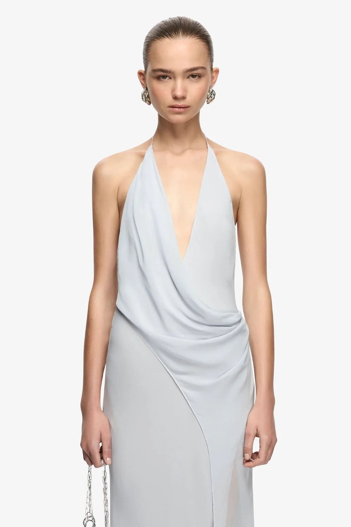 Bec & Bridge Sabrina Drape Maxi Dress - Blue Smoke