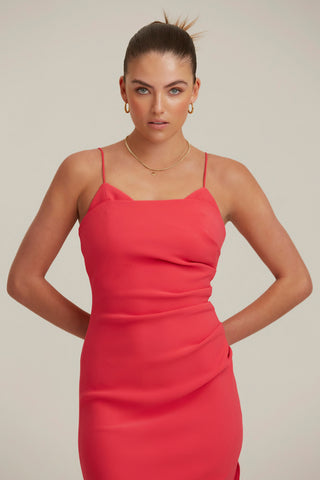 Finders Keepers Emily Midi Dress - Raspberry