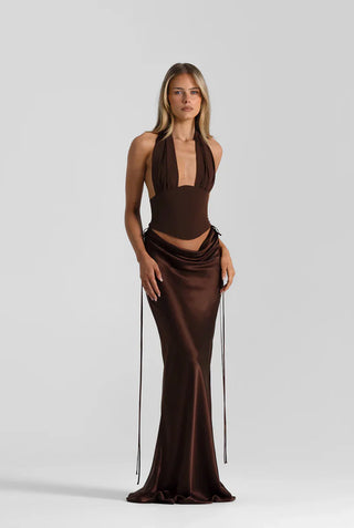 Natalie Rolt Evelyn Maxi Skirt - Espresso