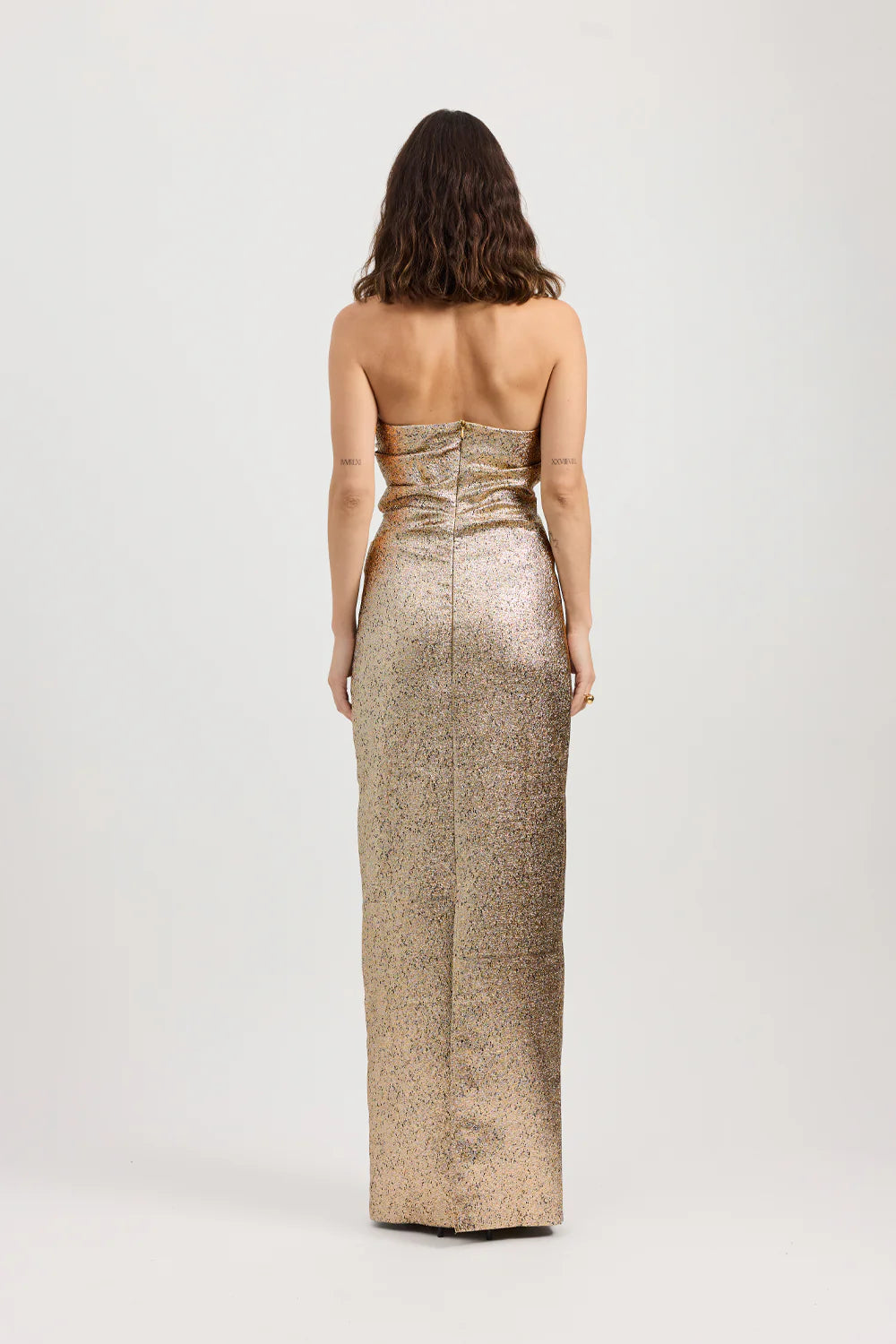Tojhà Tacoma Dress - Metallic Champagne