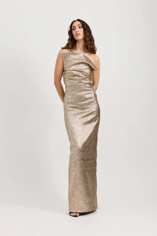 Tojhà Tacoma Dress - Metallic Champagne
