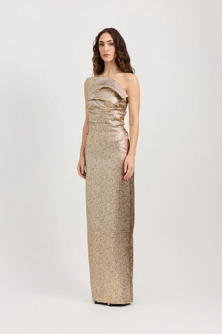 Tojhà Tacoma Dress - Metallic Champagne