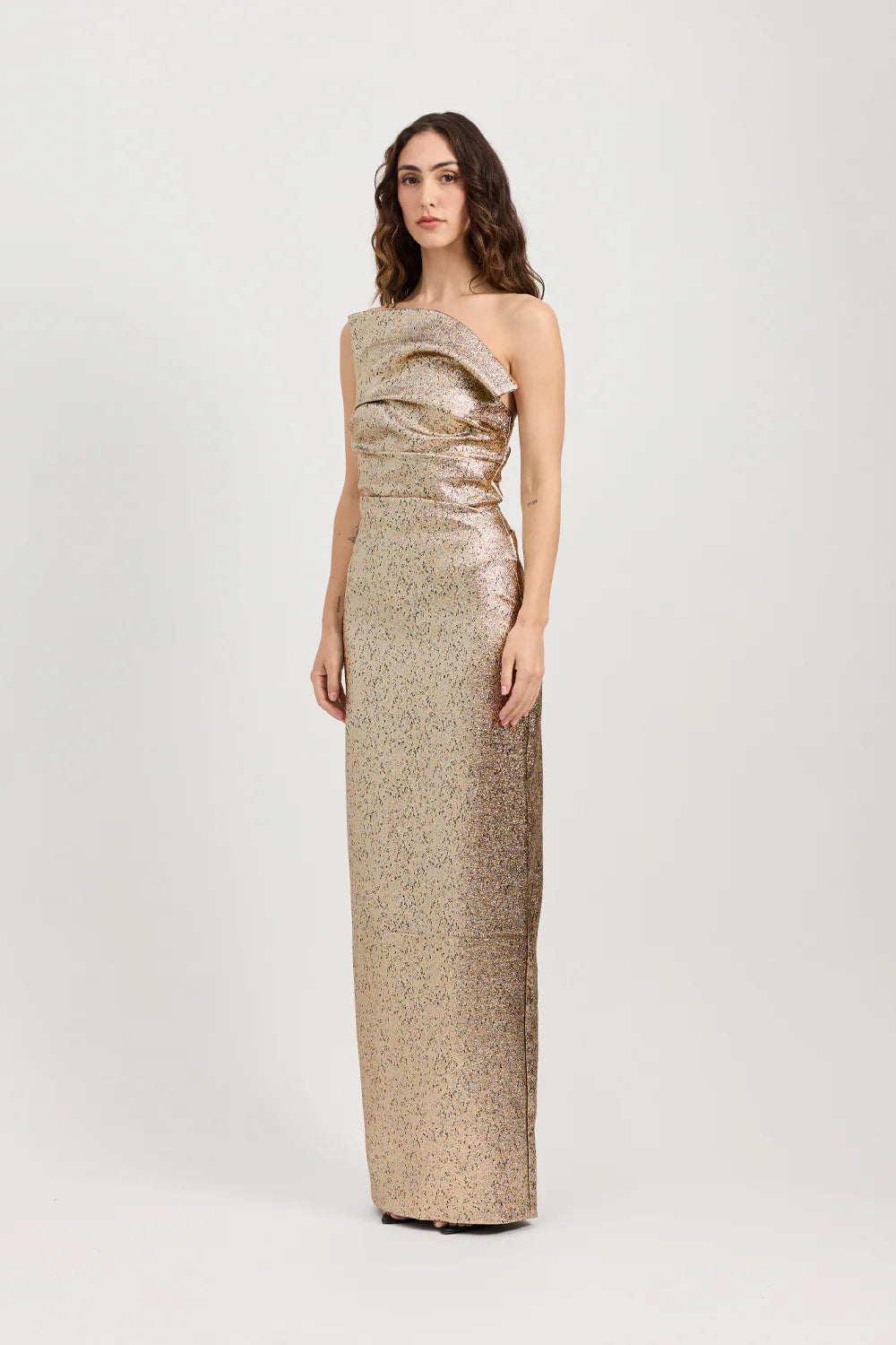 Tojhà Tacoma Dress - Metallic Champagne