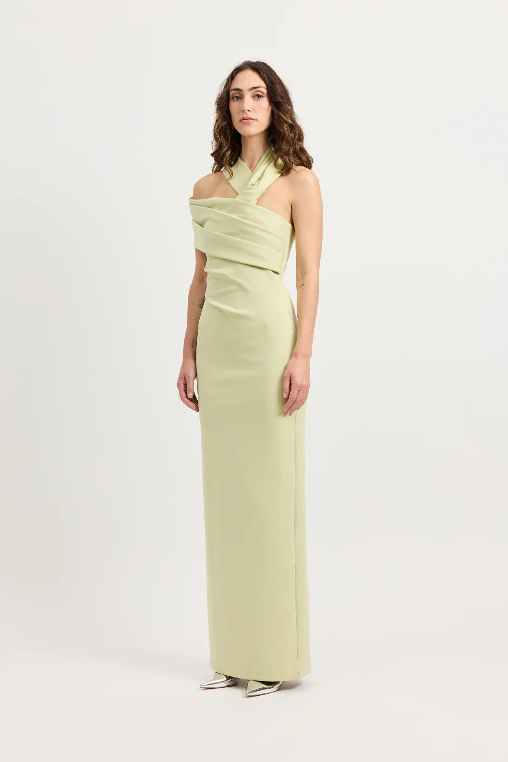 Tojh Anya Dress - Muted Lime - Dress Hire AU Tojh Anya Dress - Muted Lime - Dress Hire AU