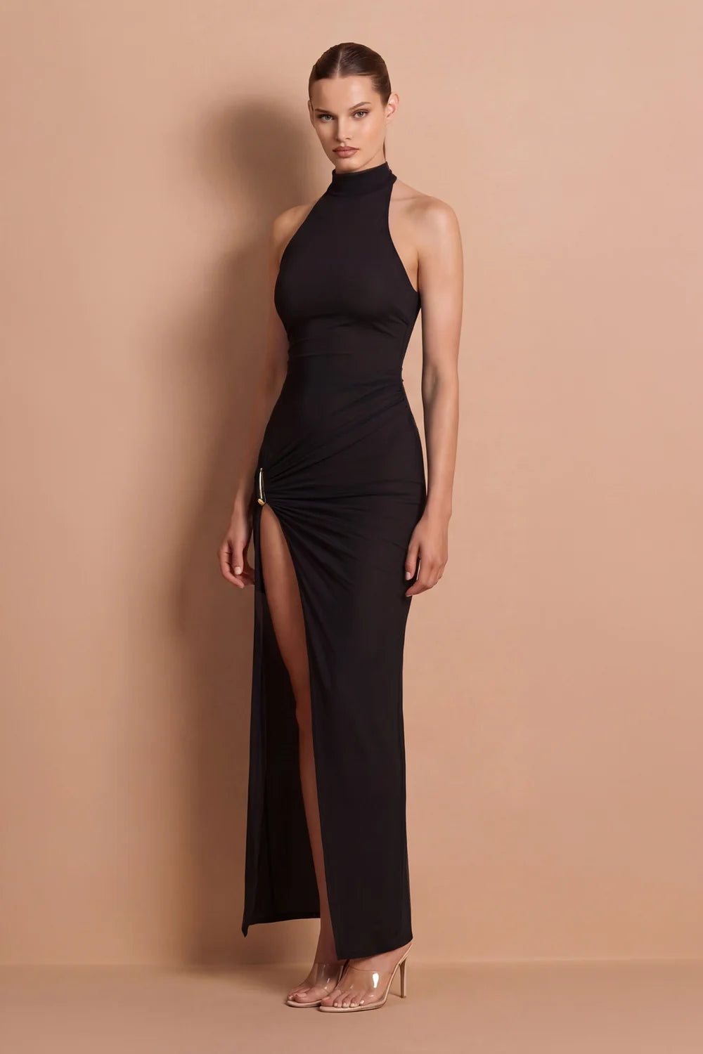 Nookie Tatum Halter Maxi Dress - Black